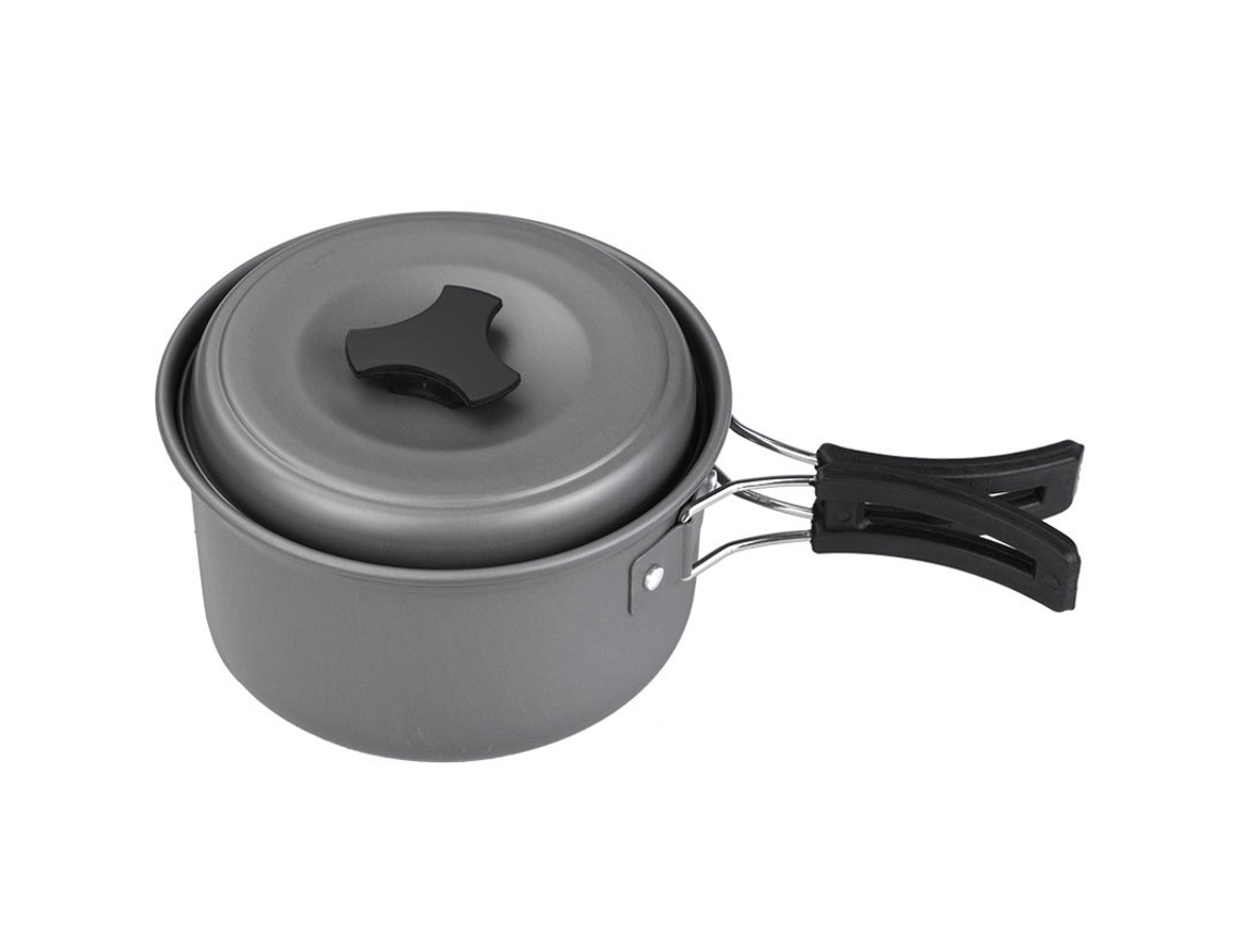 Conjunto de utensílios de mesa para acampamento