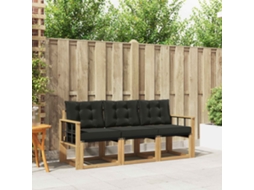 Vidaxl Conjunto De Sofás Para Exterior Com Almofada 3 Pcs