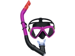 Conjunto de Mergulho Infantil Rosa com Válvula de Snorkel BRILVIBERA