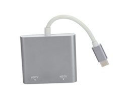 Adaptador Usb C Conversor De Vídeo Hdmi 2 Em 1