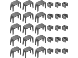 Conjunto De Cursores Para Zíper No.8 Gun Com 20 Códigos De Quatro Garras E 40 Códigos U, Para Reparo De Zíperes Em Jaquetas, Bolsas E Roupas. Preto.