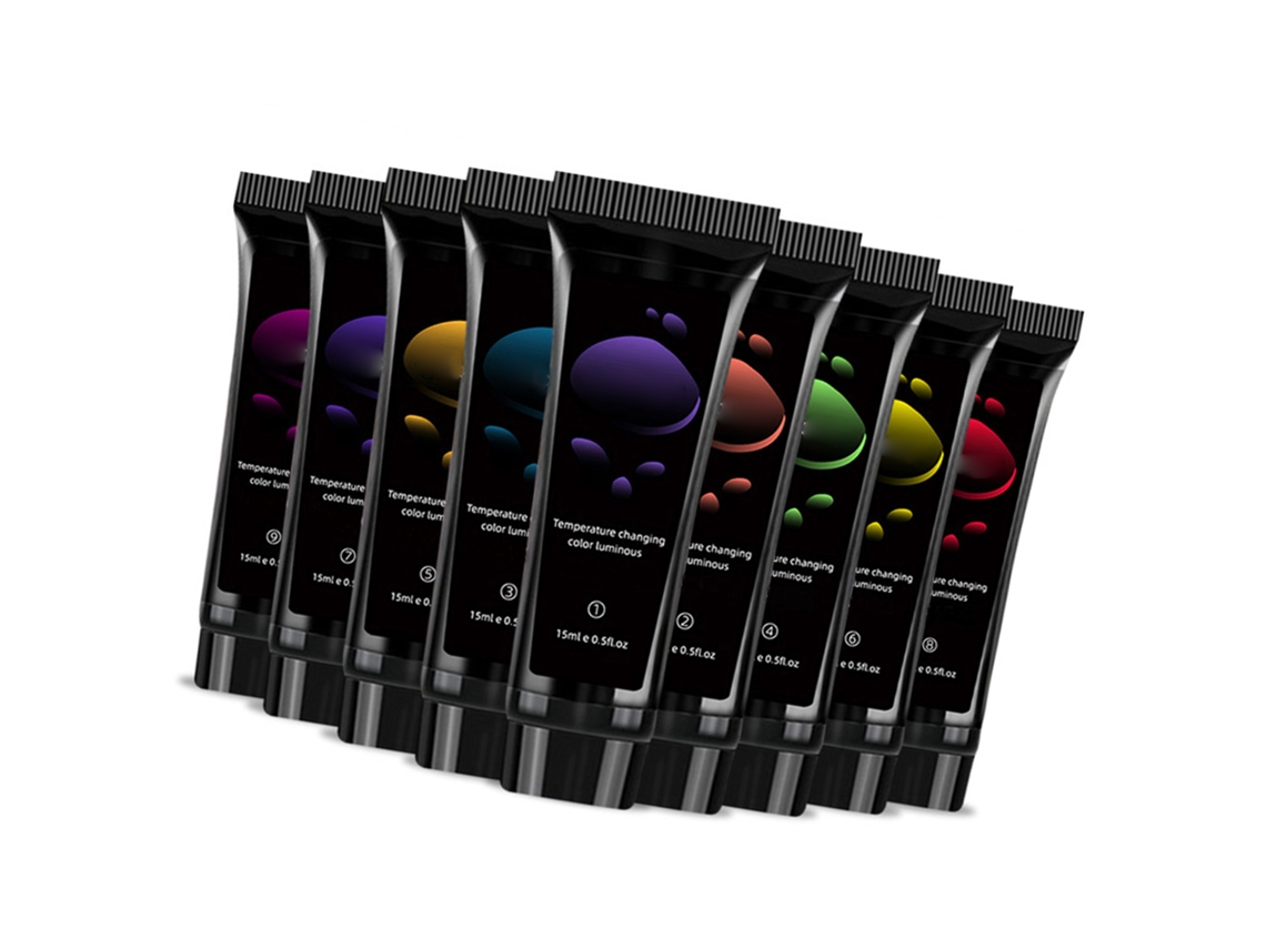 9 Géis De Extensão De Cristal (efeito Duplo Termocrômico E Luminoso) Eoocoo