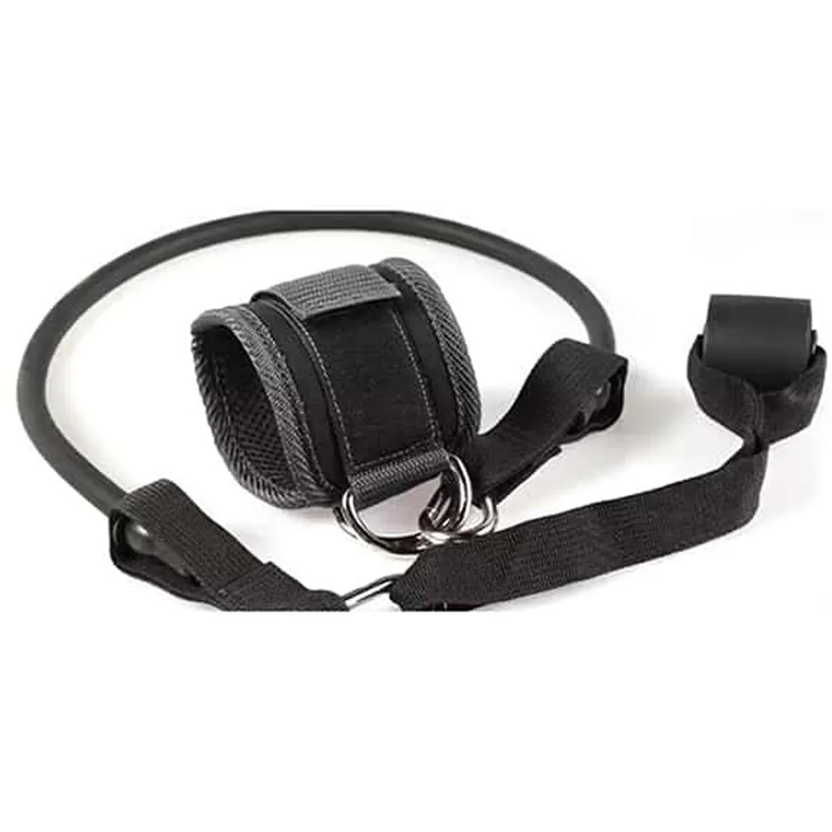 (conjunto Preto) Faixa Elástica De Resistência Para Tornozelo - Equipamento De Fitness