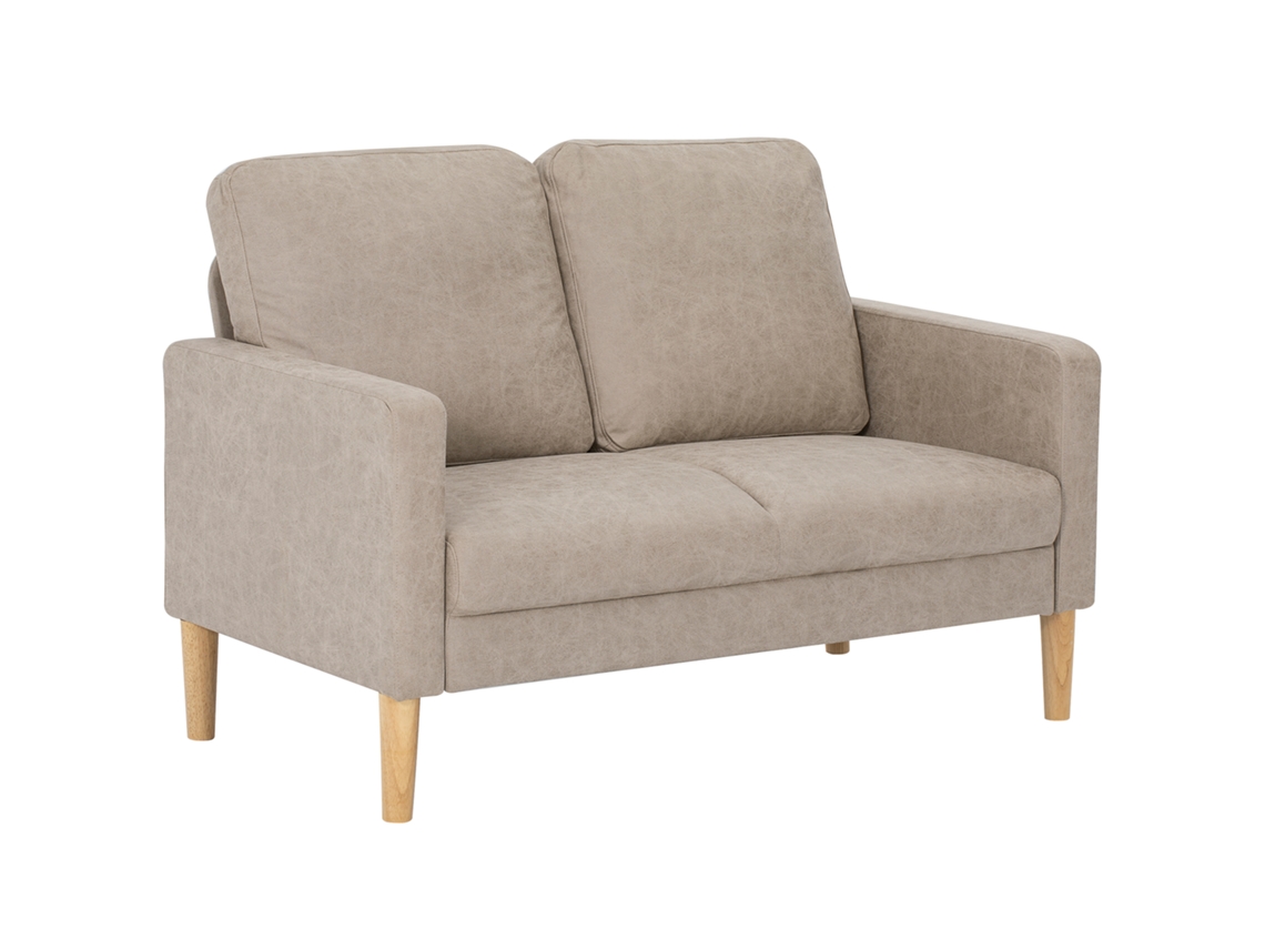 Conjunto de Jardim 4 peças em L com 2 sofás de canto e mesa, bege e cinza