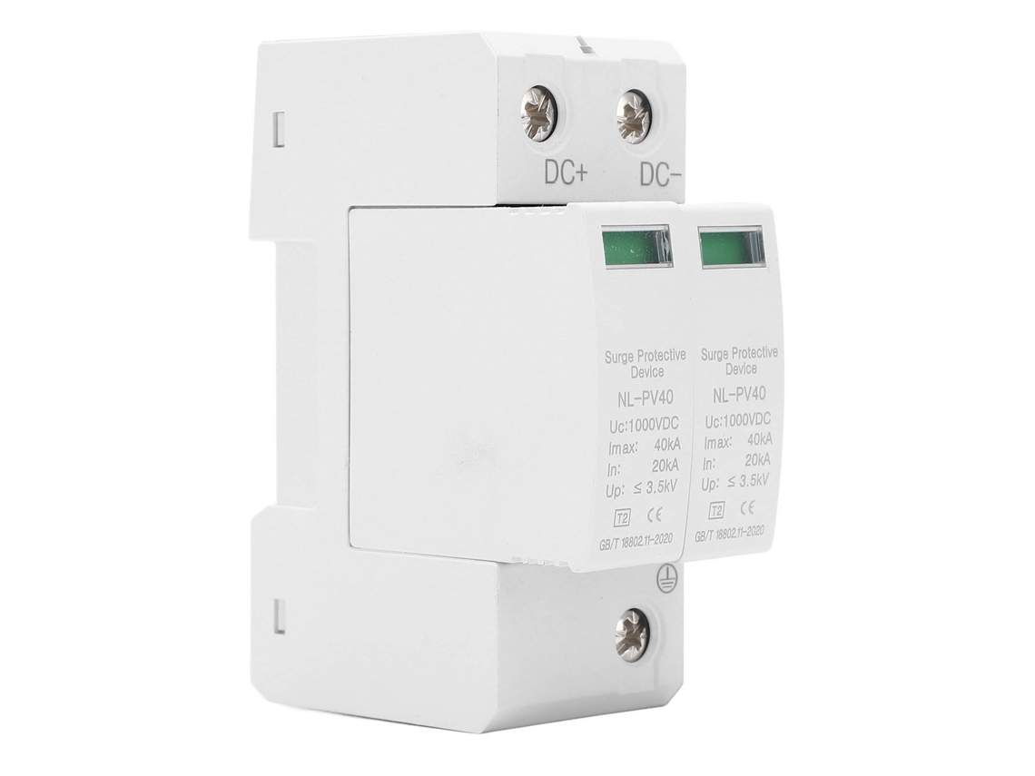 Dispositivo de Proteção Contra Sobrecargas 2P 20-40KA 1000V para Fotovoltaica, em Rail de 36mm S/MARCA