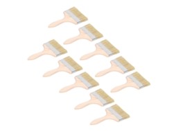10pcs Pincel De Lã Artificial Com Cabo De Madeira Ergonômico Multifuncional Para Pintura Manchas Limpeza