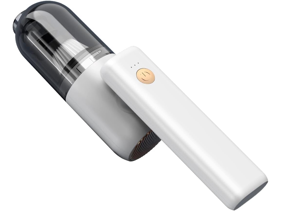 Aspirador De Pó Portátil Sem Fio Para Carro Com Reservatório Grande 150ml, 6000pa, Dobrável Em 180 Graus, Com Iluminação