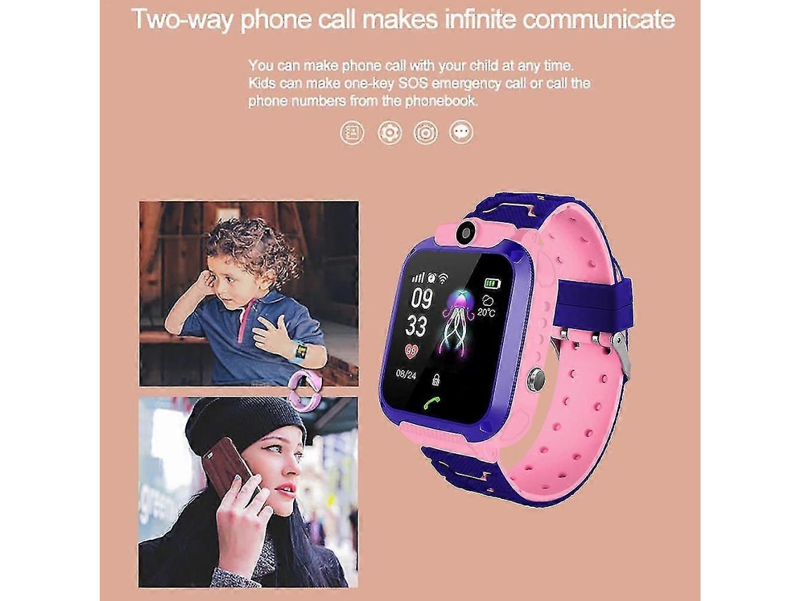 Relógio inteligente infantil com câmera SIM GSM SOS Call Game Step Tracker para meninos e meninas Ly Ebike