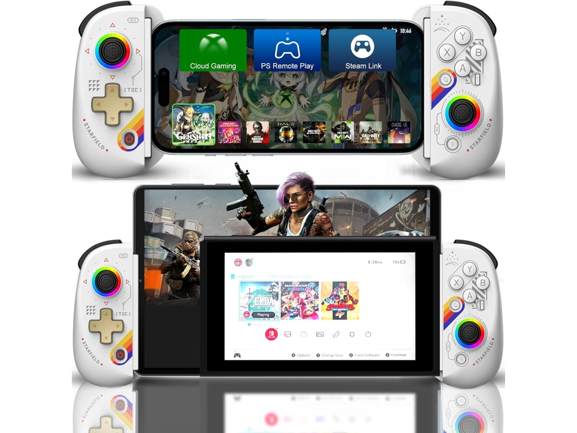 Controlador D8 Hall Effects Para Iphone/ipad/android/tablet/switch/ps/pc, Cod/genshin, Cloud Gamingsem Marca, Não Original