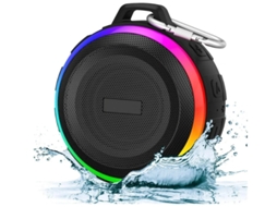 Alto Falante Bluetooth Yizhood F4pro Ipx7 À Prova Dágua Luz Dinâmica Preto