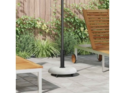 Vidaxl Base Para Chapéu De Sol 21 Kg Cinzento-claro Cimento Redondo