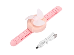 Relógio Infantil Com Ventilador (recarregável Via Usb, Portátil E De Mão) Presente Pequeno Criativo Novo 2020 Ventilador Rosa Para Estudantes