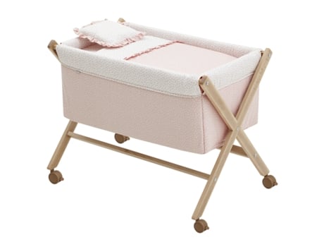 Berço CAMBRASS Liberty (Algodão - Rosa - 55 x 87 x 74 cm)