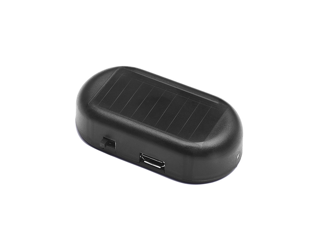 Luz antifurto para carro alimentada por energia solar, alarme intermitente simulado, luz LED interna para carro (vermelha)