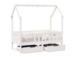 Estrutura de Cama Infantil com Gavetas 70x140 cm Pinho Maciço MAISON EXCLUSIVE