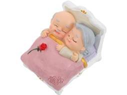 Elegantes Estatuetas Resina Representando Casal Idosos Enfeite Namorados Ideal Decorar Mesas Cabeceira Coleção GOKOCO