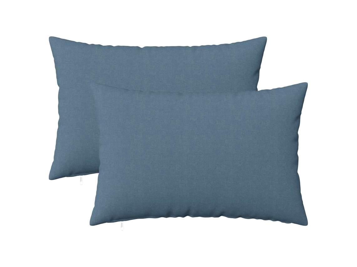 Vidaxl Almofada Com Travesseiro Heerlen 2 Unid. Azul Jeans Tecido