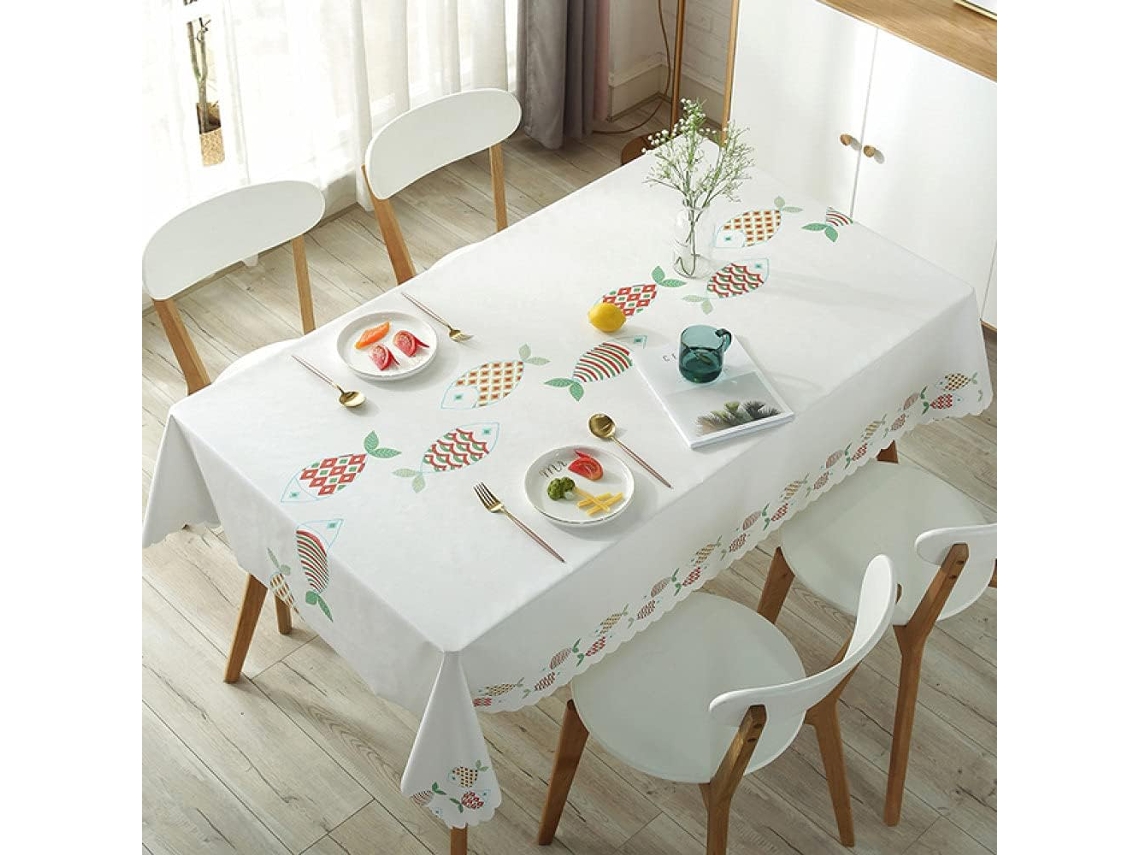 Toalha De Mesa Retangular/redonda Em Pvc, Resistente A Óleo.