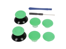 Funda antideslizante 3D 8 em 1 para joystick com base para comando PS5 verde MARCA