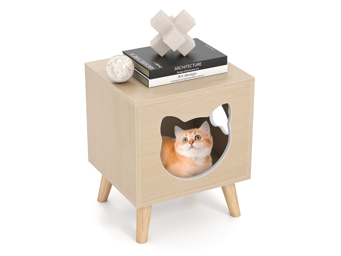 Armário para Caixa de Areia de Gato com Tampa Removível e Janela de Entrada NORTHIX