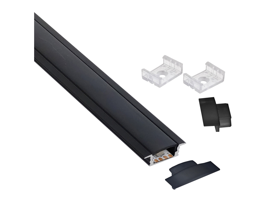 Perfil Aluminio Kobe Press Para Fitas Led 2 Metros LEDBOX