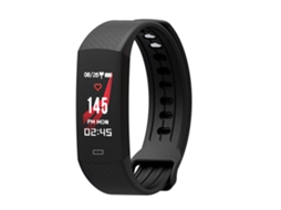 Pulseira Inteligente esportiva com Tela Colorida B6 preta EOOCOO monitoramento de Frequência Cardíaca e resistência à água