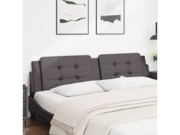 Vidaxl Almofadão De Cabeceira Zadar 200 Cm Couro Artificial Cinzento