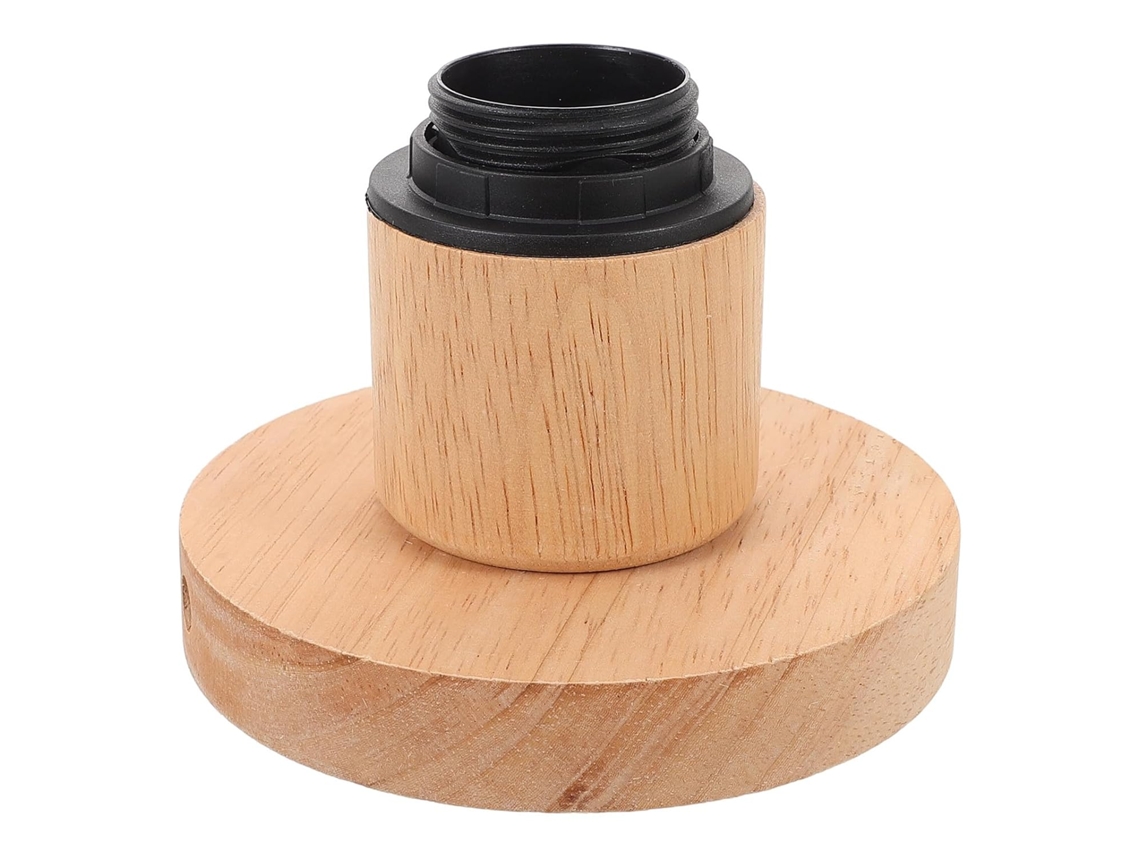 Soquete De Madeira Natural Para Lâmpada, Base Vintage Para Luminária De Teto, Compatível Com Uma Ampla Gama De Modelos.