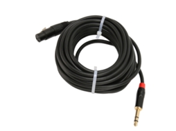 Cabo XLR fêmea Mali para microfone, 6.35mm, 10m, blindagem múltipla