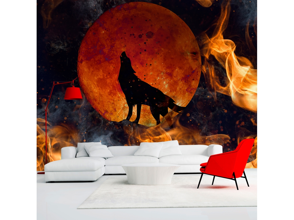 Papel de Parede ARTGEIST Wolf on Fire (150x105)