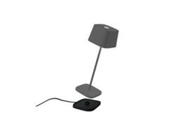 Candeeiro de Mesa Led Ofelia Pro Dark Grey Recarregável e Regulável ZAFFERANO