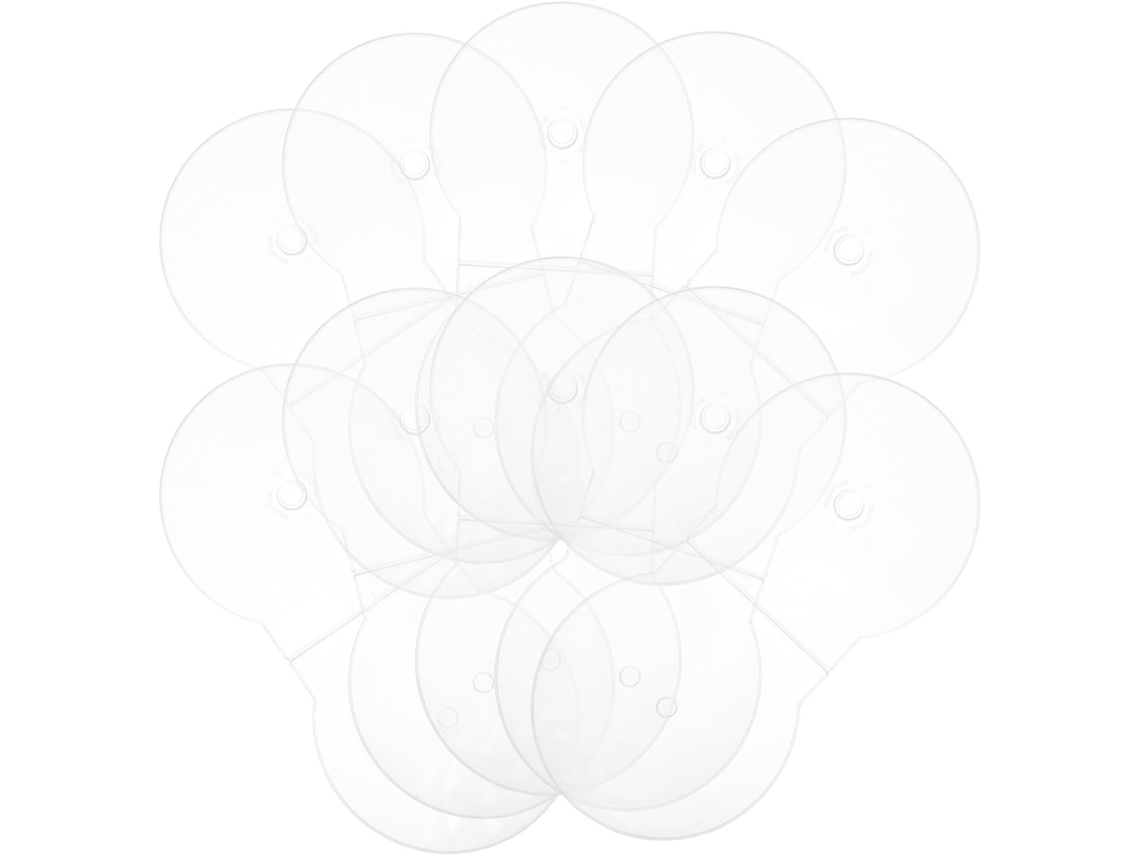 Estojo De Cd Redondo, Feito De Plástico Transparente, Para Proteção Robusta E Design Elegante.