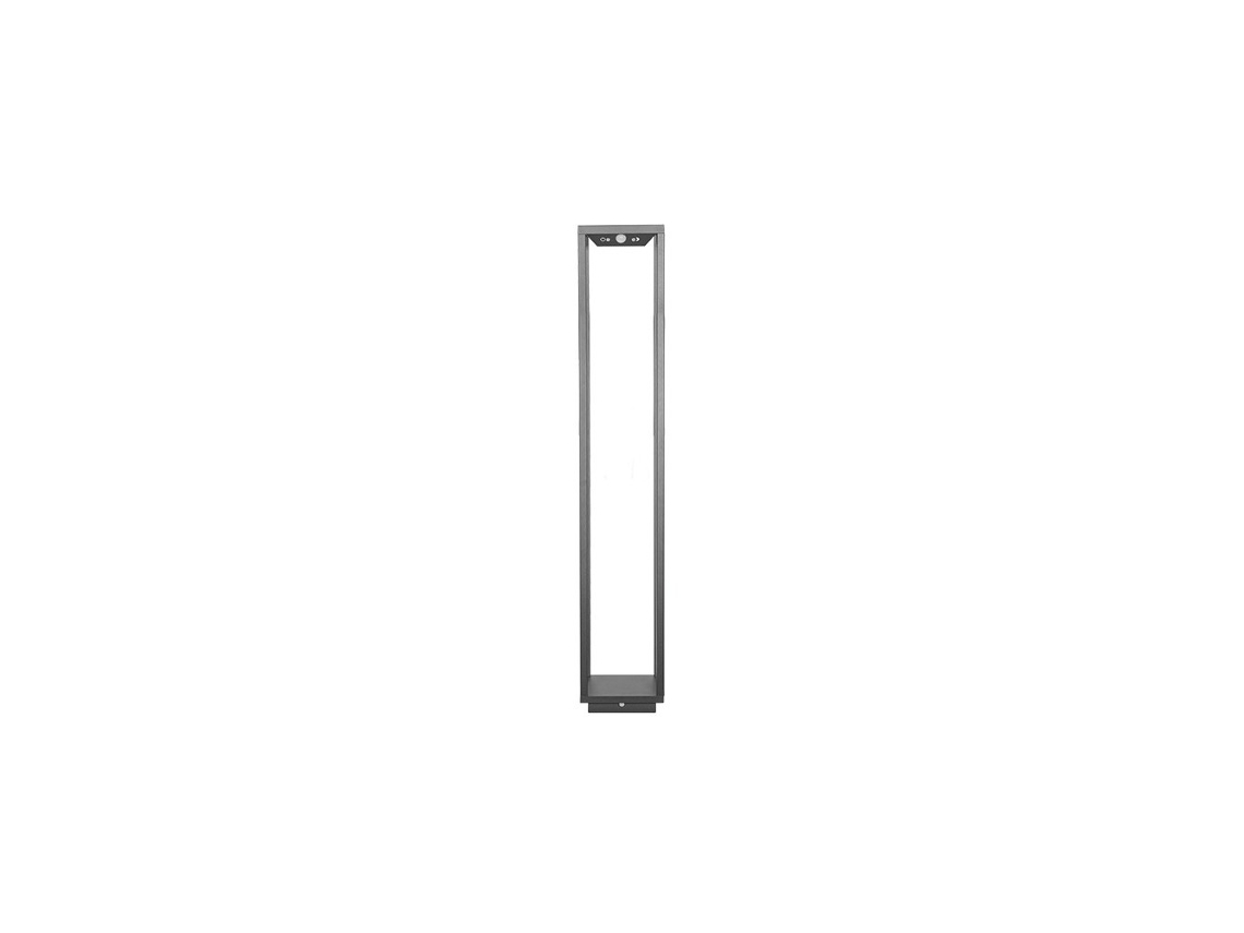 Lanterna Solar Led Cinza Escuro para Casa 100 Cm 2 2 W Alimentada Por Bateria Ip54 Saffron ZAFFERANO