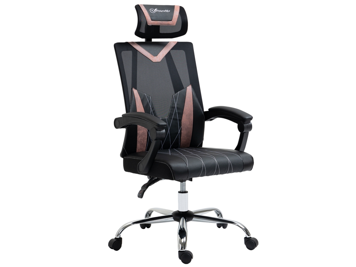 Cadeira Escritório 120cm Tela, Suporte Cervical. 58x62,5x112 Rosa