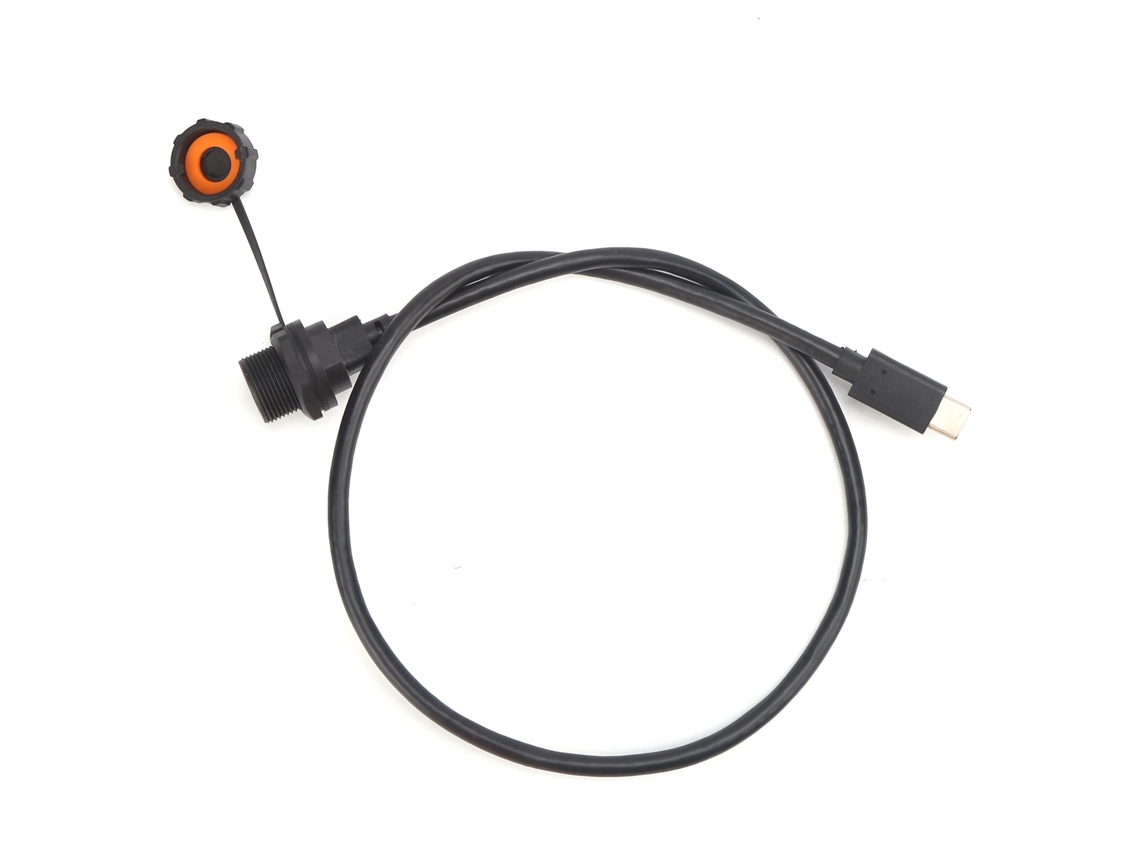 Conector Tipo C IP67 resistente à água com cabo 0.3m
