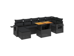 Garden Sofa Set, Garden Sofa Sets Vidaxl Preto Rattan / Vime (n/a)