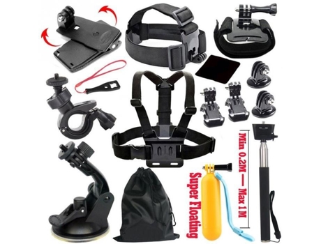 Gopro 13 Acessórios Kit Em 1 Conjunto Manfrotto Telescópico Para Câmera Gopro Hero E Suptig Motion Sports Dv Kotion Cada