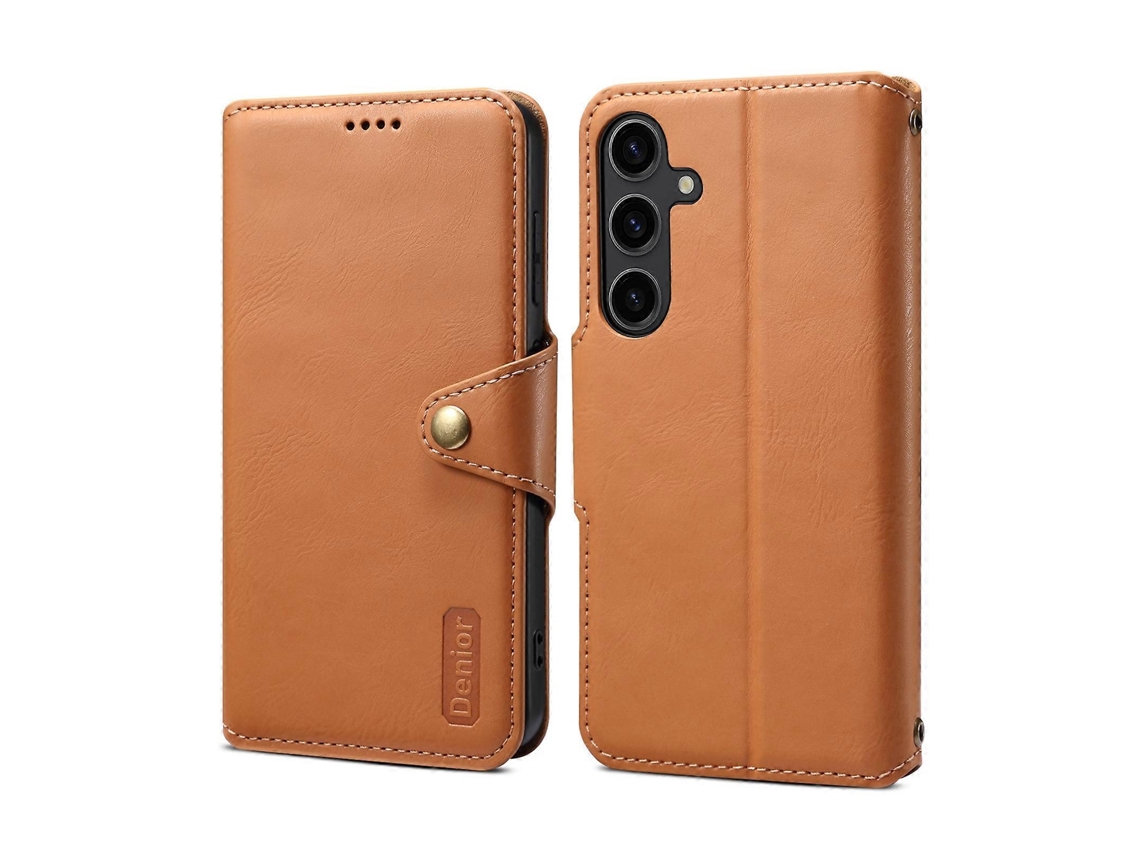 Capa De Celular Denior Em Couro Texturizado Estilo Carteira Para Samsung Galaxy S23+ 5g