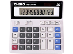 Calculadora de Mesa, Modelo Básico de Contabilidade de Mesa com 12 Dígitos BRILVIBERA (tamanho Jumbo)