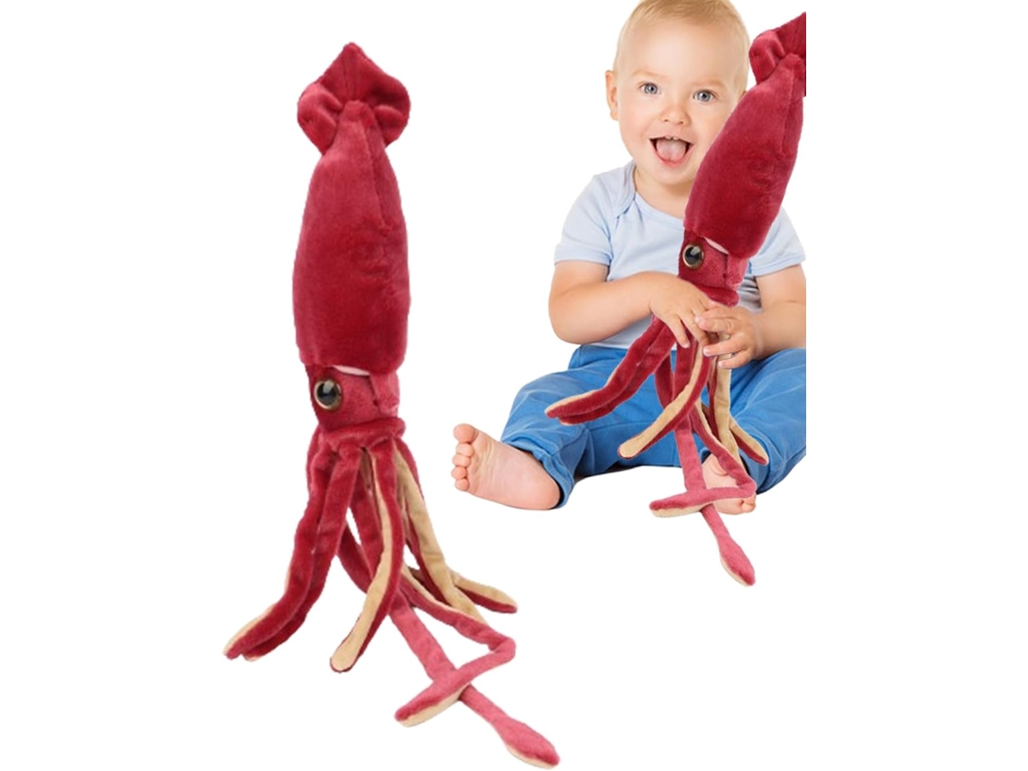 Pelúcia Lula Gigante 65cm - Boneco Fofo E Macio Tema Mar