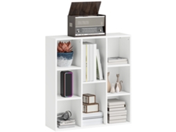 Estante de Biblioteca BTFORUS 8 compartimentos, para sala, quarto ou escritório, 74,3x24x80cm, branco