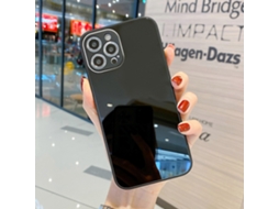Capa De Vidro Temperado De Cor Sólida Para Iphone 14
