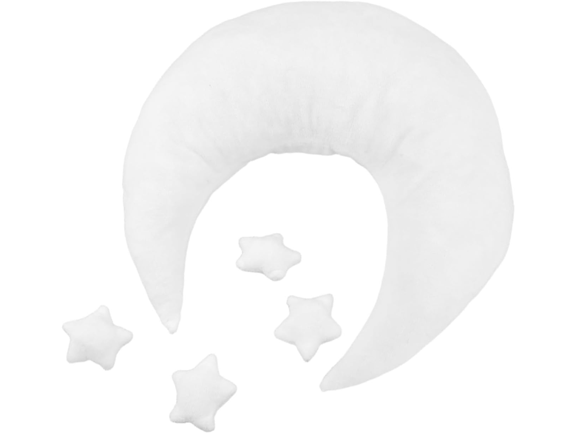 Almofada De Posicionamento Com Estrelas E Lua Da Iplusmile Para Fotografia, Adereço Branco Preenchível