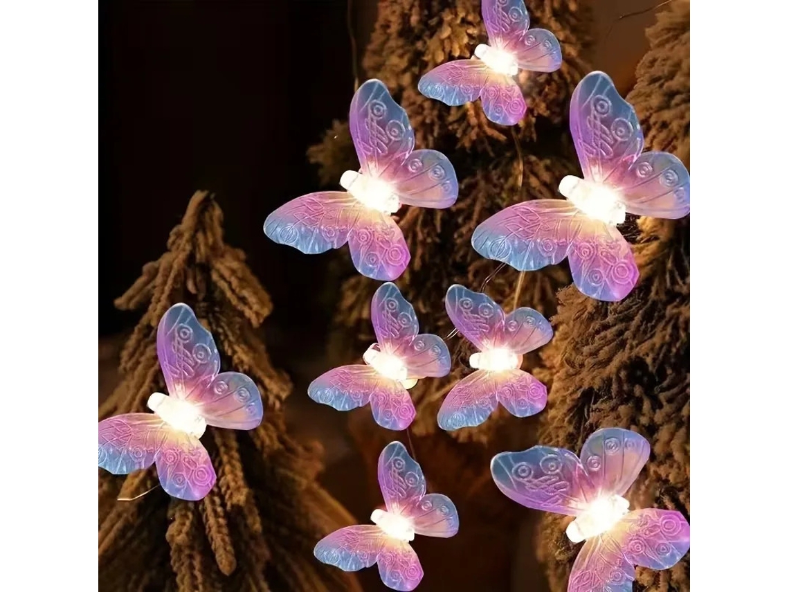 Borboleta Levou Corriente De Luz Para Natal E Halloween