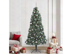 Vidaxl Árvore De Natal Artificial Pré-iluminada Com Conjunto De Bolas