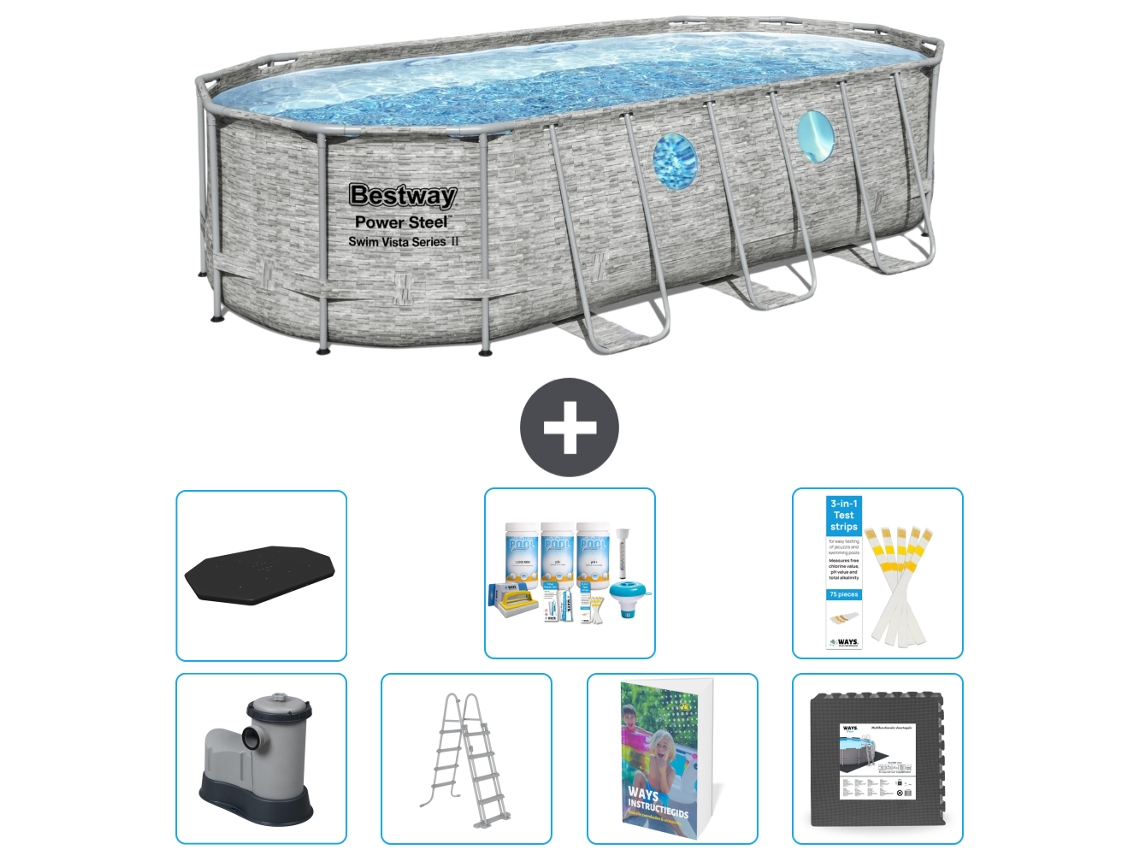 Bestway Piscina Bestway Power Steel Oval - 549x274x122 Cm - 8-peças S581