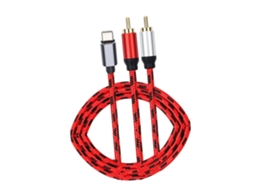 Câble Adaptateur C Vers Audio 2 Mâles 1 5 M Alliage Daluminium Transmission Haute Puissance Fácil À