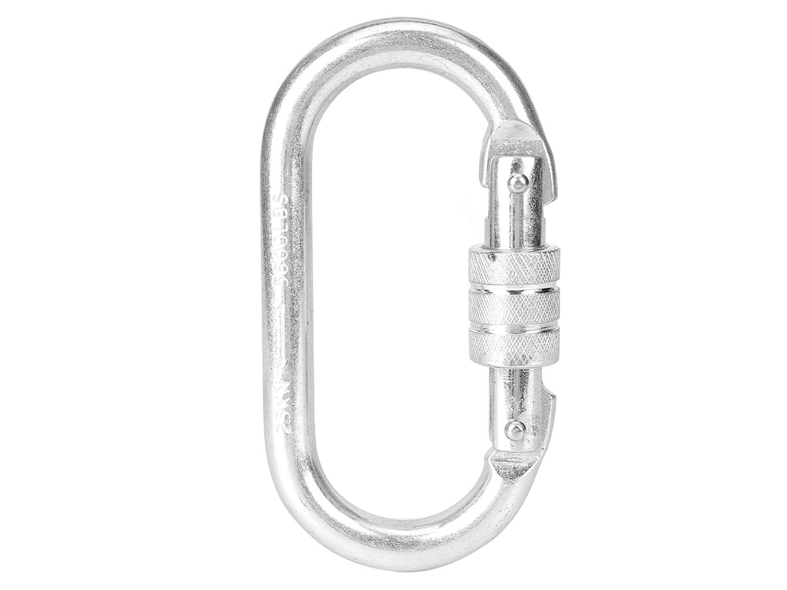 Carabina de Resgate 25kn Aço Liga Prata