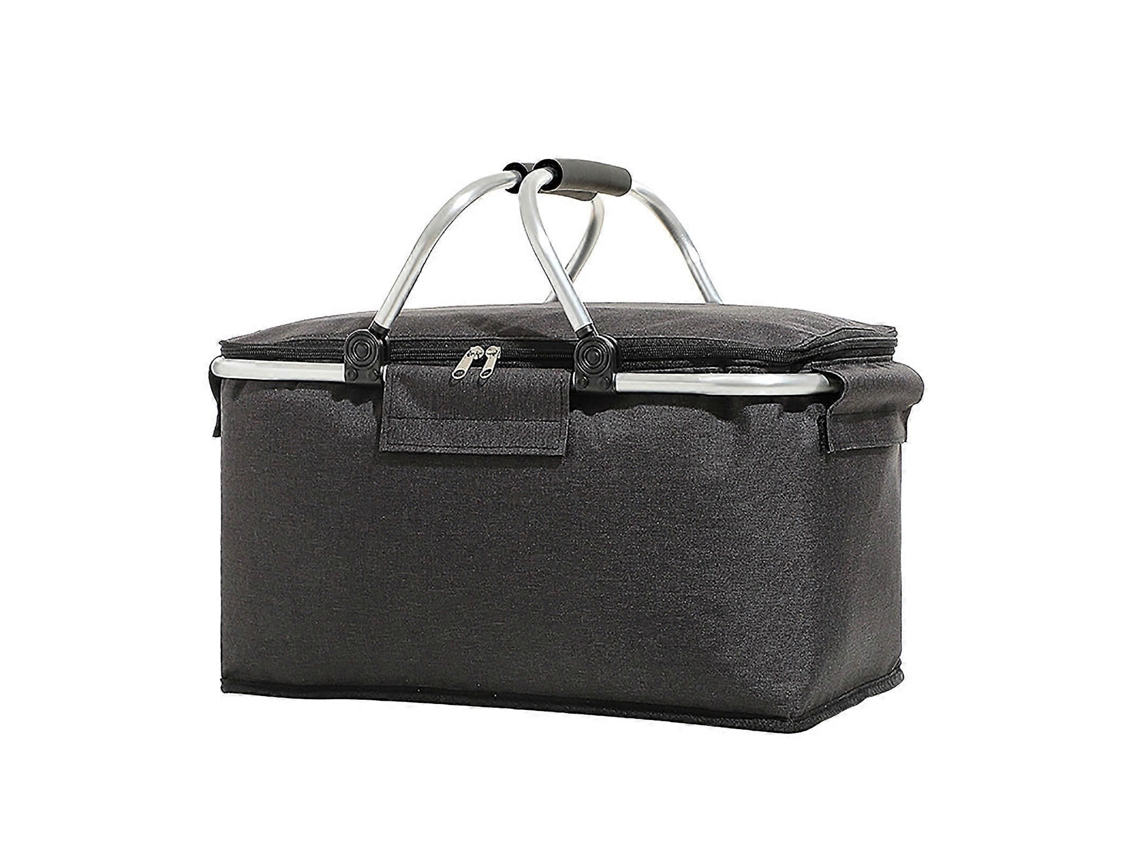 Cesta De Piquenique Térmica Dobrável De 30 Litros, Ideal Para Compras E Viagens. Estrutura Robusta Em Alumínio, Forro Impermeável E Design Dobrável.