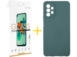 Capa e Película Samsung A32 5G SKYHE Vidro Temperado 4737 Verde